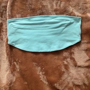Aqua tube top.